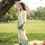 Cream green printed rayon 2-pieces co-ord sets for women