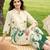 Cream green printed rayon 2-pieces co-ord sets for women