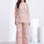 Pink printed rayon 2-pieces co-ord sets for women