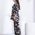 Black printed rayon 2-pieces co-ord sets for women