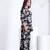Black printed rayon 2-pieces co-ord sets for women