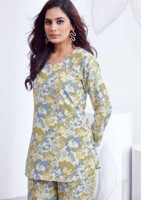 Sky printed rayon 2-pieces co-ord sets for women 2