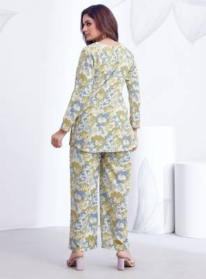 Sky printed rayon 2-pieces co-ord sets for women 5