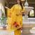 Yellow digital printed kurta pant set with dupatta
