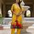 Yellow digital printed kurta pant set with dupatta