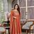 Orange cp vichitra embroidered suit set