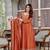 Orange cp vichitra embroidered suit set