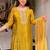 Yellow pure kajo silk blend suit set with nazmin dupatta