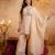 Chiku embroidered crunchy silk blend short kurti palazzo set