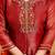 Rust embroidered crunchy silk blend short kurti palazzo set