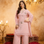 Pink embroidered kurta palazzo set with dupatta
