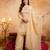 Yellow embroidered kurta palazzo set with dupatta