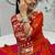 red cotton plain mirror work circular lehenga Lehenga Choli for Navratri