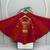 red cotton plain mirror work circular lehenga Lehenga Choli for Navratri