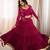 dark wine rayon plain gota patti circular lehenga Lehenga Choli for Navratri