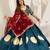 teal rayon printed gota patti circular lehenga Lehenga Choli for Navratri - full stitched free size