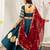 teal rayon printed gota patti circular lehenga Lehenga Choli for Navratri - full stitched free size