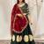 dark green rayon printed gota patti circular lehenga Lehenga Choli for Navratri - full stitched free size