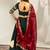 dark green rayon printed gota patti circular lehenga Lehenga Choli for Navratri - full stitched free size