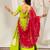 parrot green rayon printed gota patti circular lehenga Lehenga Choli for Navratri - full stitched free size