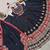 black rayon printed mirror work circular lehenga Lehenga Choli for Navratri- free size