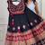 black rayon printed mirror work circular lehenga Lehenga Choli for Navratri- free size