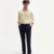 Men's Plain Cream Color Spread Collar Cotton Blended Casual Wear Shirt