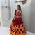 maroon cotton-poly printed mirror work circular lehenga Lehenga Choli for Navratri