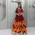 maroon cotton-poly printed mirror work circular lehenga Lehenga Choli for Navratri