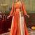 orange rayon plain mirror work a line lehenga Lehenga Choli for Navratri - full stitched free size