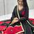 black cotton-poly embroidered mirror work circular lehenga Lehenga Choli for Navratri