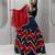 dark blue cotton-poly printed zari work circular lehenga Lehenga Choli for Navratri