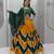 yellow cotton-poly printed mirror work circular lehenga Lehenga Choli for Navratri