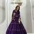 purple cotton-poly plain hand embroidery circular lehenga Lehenga Choli for Navratri