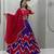 purple cotton-poly printed zari work circular lehenga Lehenga Choli for Navratri