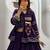 purple cotton-poly plain hand embroidery circular lehenga Lehenga Choli for Navratri