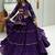 purple cotton-poly plain hand embroidery circular lehenga Lehenga Choli for Navratri