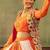 orange rayon plain mirror work a line lehenga Lehenga Choli for Navratri - full stitched free size