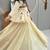 off white cotton-poly plain hand embroidery circular lehenga Lehenga Choli for Navratri