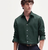 Men's Plain Dark Green Spread Collar Cotton Blended Casual Wear Shirt