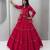 pink cotton-poly plain hand embroidery circular lehenga Lehenga Choli for Navratri