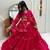 pink cotton-poly plain hand embroidery circular lehenga Lehenga Choli for Navratri