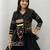 black cotton-poly plain mirror work circular lehenga Lehenga Choli for Navratri