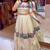 cream cotton-poly embroidered mirror work circular lehenga Lehenga Choli for Navratri - full stitched free size
