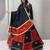 black cotton-poly embroidered mirror work circular lehenga Lehenga Choli for Navratri