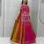 pink silk blend plain thread work circular lehenga Lehenga Choli for Navratri