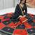 black cotton-poly embroidered mirror work circular lehenga Lehenga Choli for Navratri