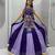 purple silk blend plain thread work circular lehenga Lehenga Choli for Navratri