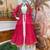 pink cotton-poly plain bandhej circular lehenga Lehenga Choli for Navratri- free size