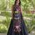 black cotton-poly plain thread work circular lehenga Lehenga Choli for Navratri